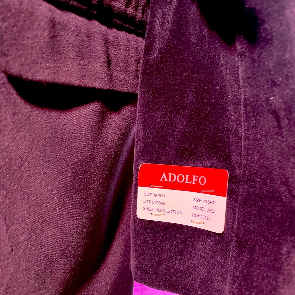 ADOLFO sport suit jacket velvet feel size 40S